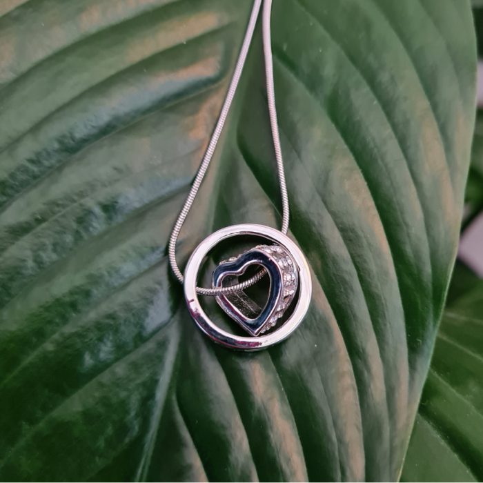 Swarovski Circle of Love Sterling Silver Pendant Necklace - Image 2