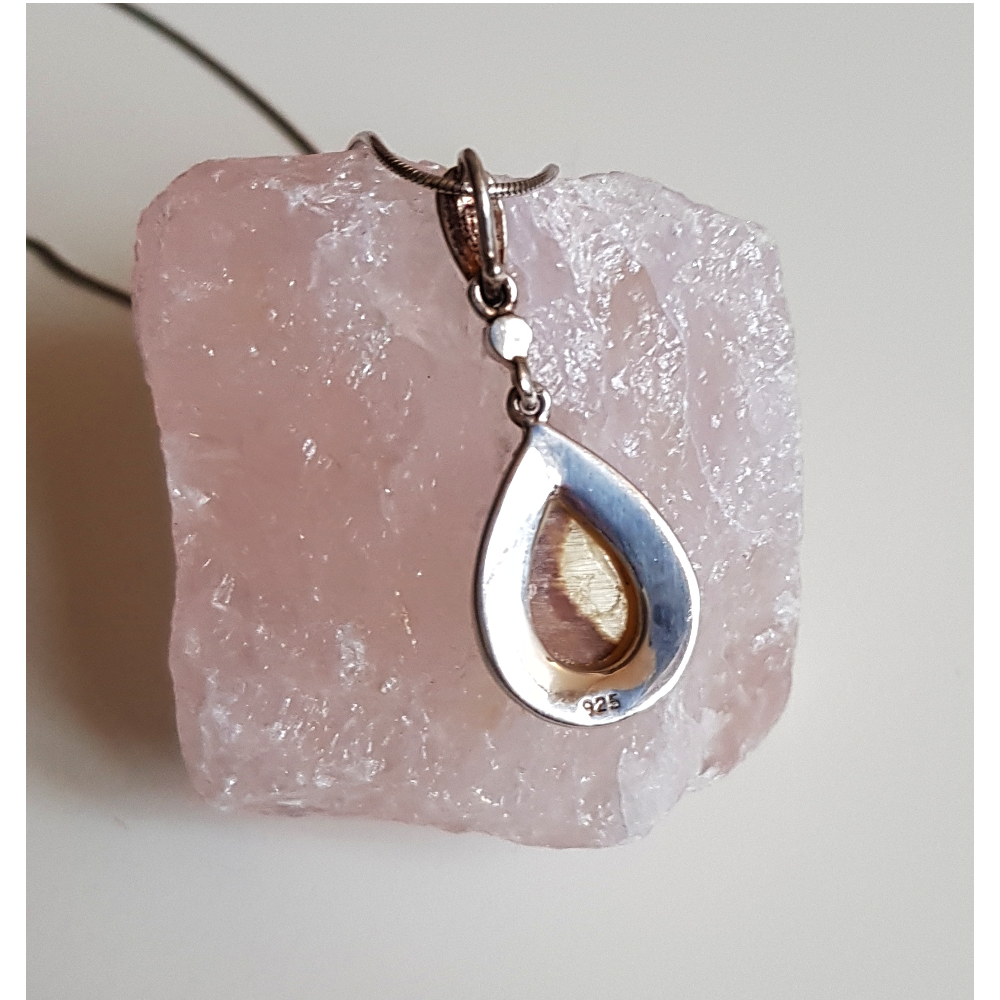 Sterling Silver Moonstone & Marcasite Necklace - Image 2