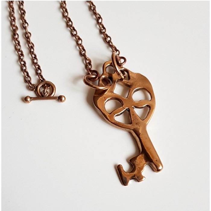 Key To The Gate Of Heaven In Bronze - Museums Kopi Smykker - Image 3