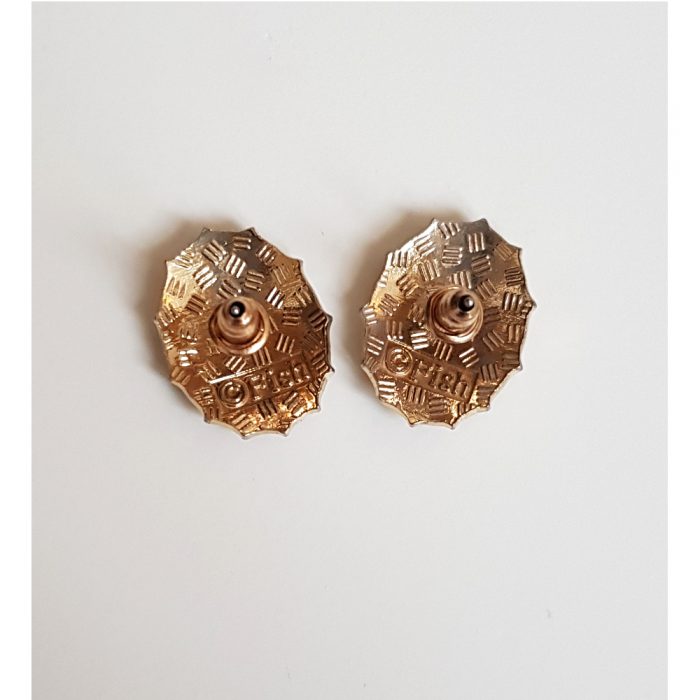 Vintage Cloisonne Enamel 22ct Gold Bell Flower Stud Earrings By Fish - Image 2