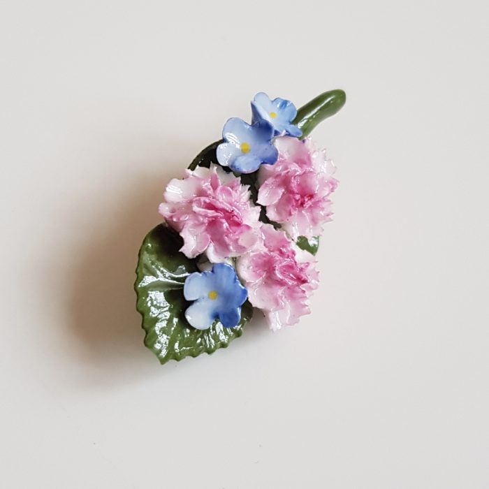 Vintage Aynsley Fine China Bunch Of Flowers Brooch With Original Gift Box - Image 3