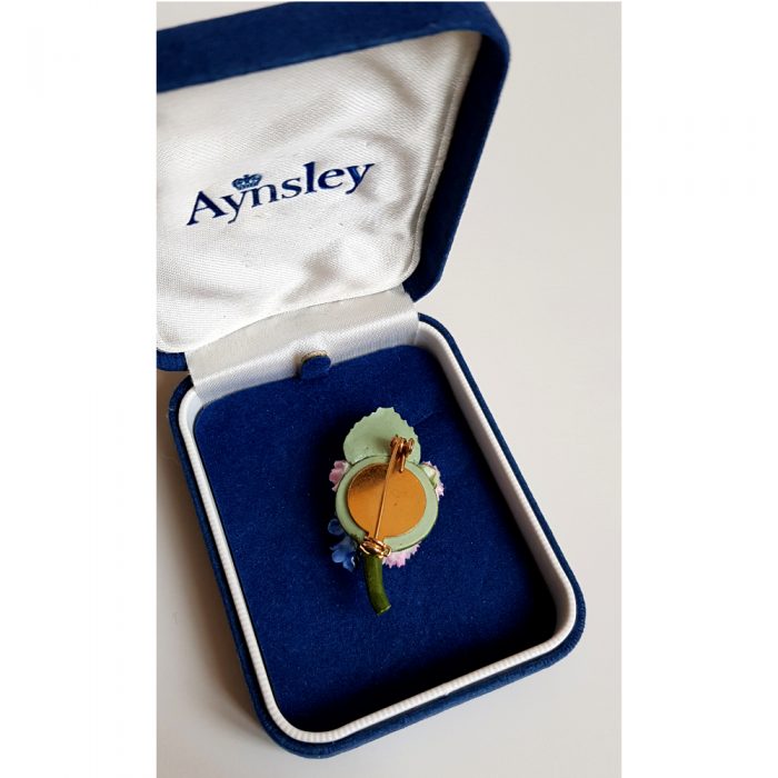 Vintage Aynsley Fine China Bunch Of Flowers Brooch With Original Gift Box - Image 2