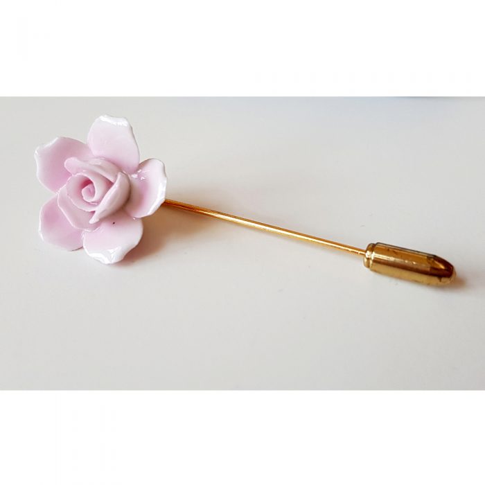 Vintage Aynsley Fine China Blush Pink Rose Pin With Original Gift Box - Image 3