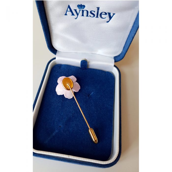 Vintage Aynsley Fine China Blush Pink Rose Pin With Original Gift Box - Image 2