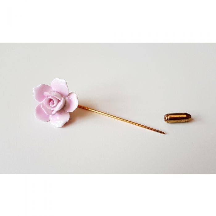 Vintage Aynsley Fine China Blush Pink Rose Pin With Original Gift Box - Image 4