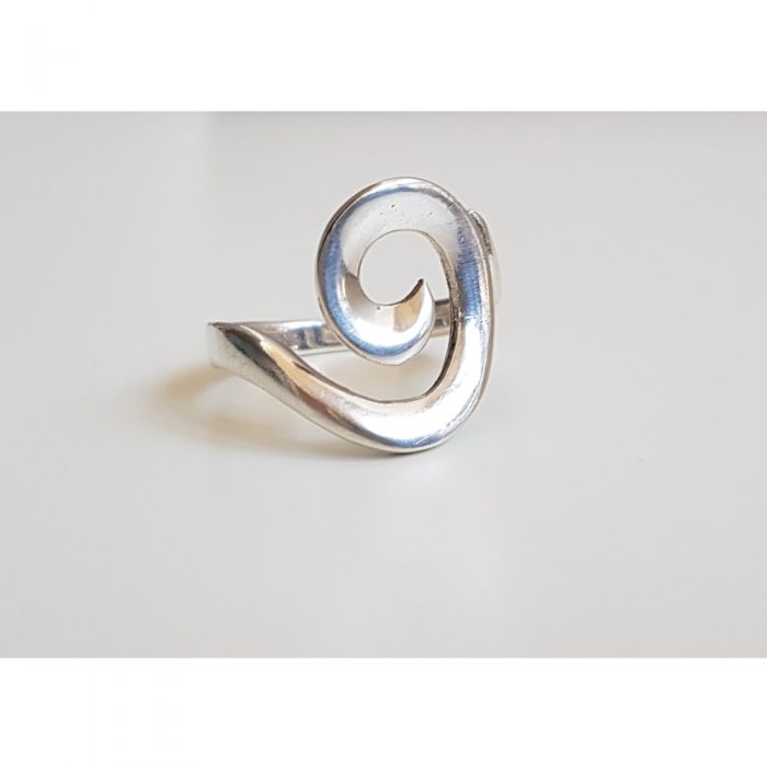 Luxury Silver 925 Swirl Statement Ring - UK Size N - Image 3