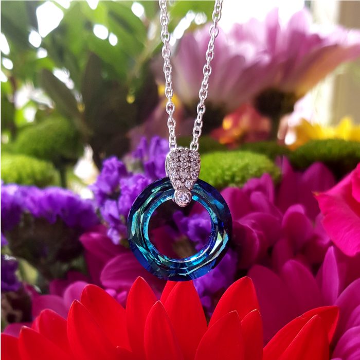 Swarovski Cosmic Crystal Ring Pendant Necklace - Choose Crystal! - Image 2