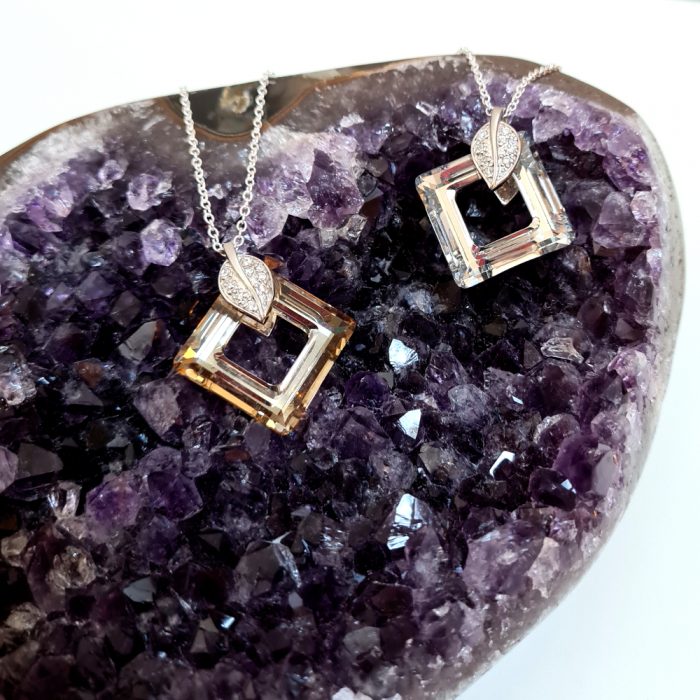 Swarovski Cosmic Crystal Ring Pendant Necklace - Choose Crystal! - Image 4