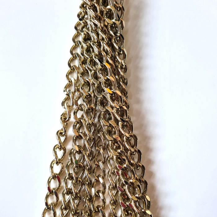 Gold 8mm Diamond Cut Curb Chain - Choose Length.