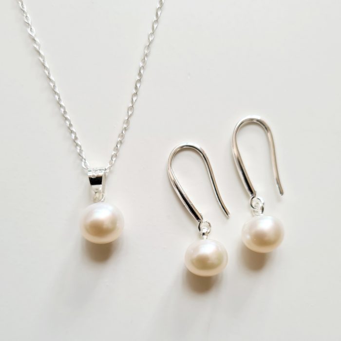 Ivory Freshwater Pearl & Sterling Silver Jewellery Set - Image 2