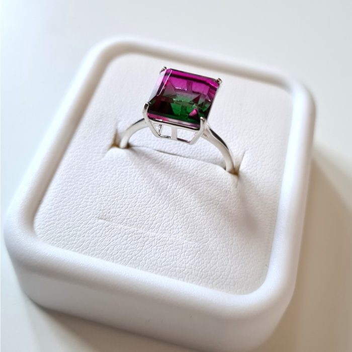 Fluorite Quartz Solitaire Ring - Image 5