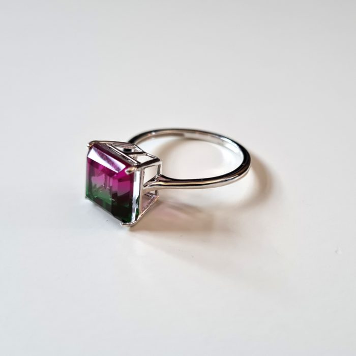 Fluorite Quartz Solitaire Ring - Image 4
