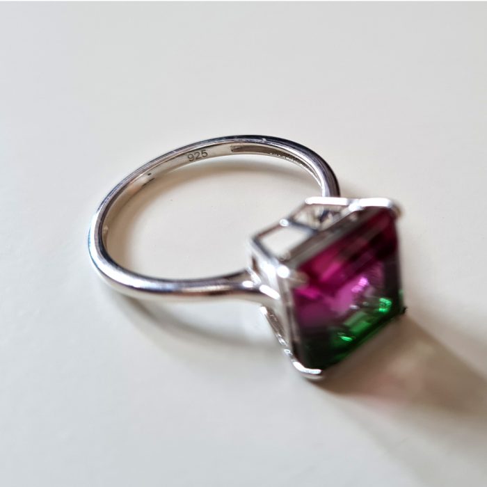 Fluorite Quartz Solitaire Ring - Image 3